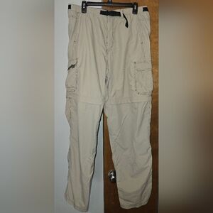 REI Men's Convertible Khaki Pants UPF 50, Size L, 36" inseam